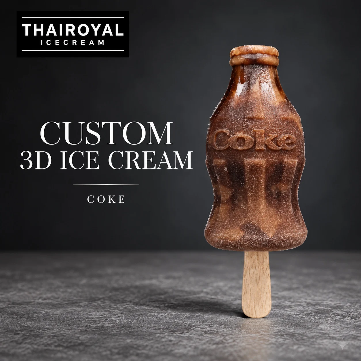ตัวอย่างแนวคิดไอศกรีม 3D ขวด Coca-Cola