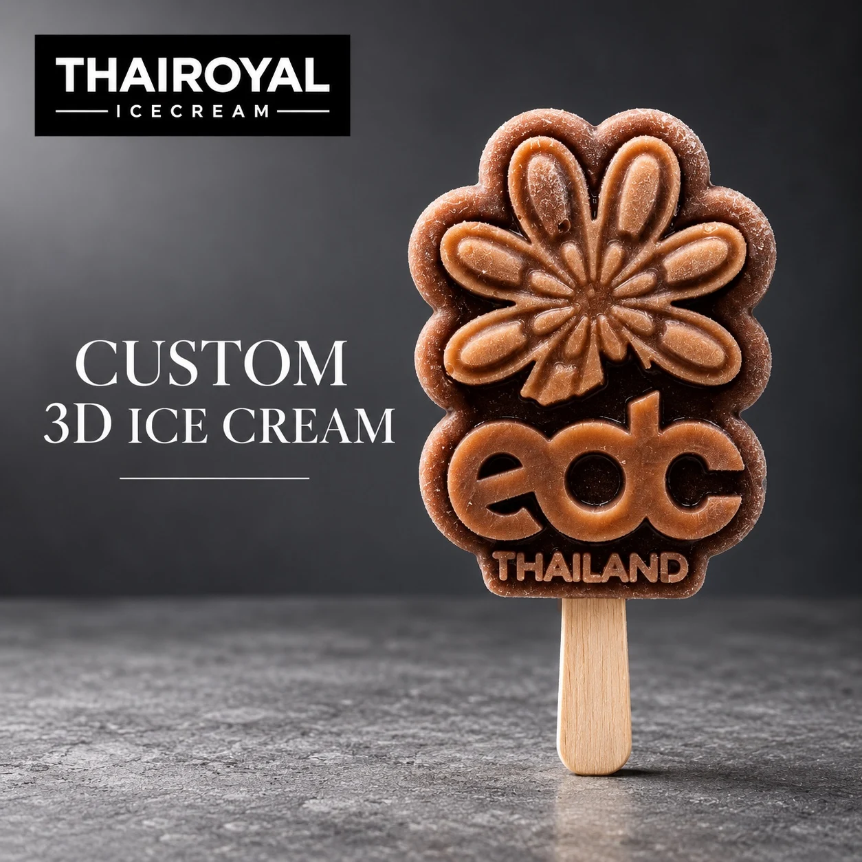 ตัวอย่างแนวคิดไอศกรีม 3D ดอกไม้ EDC Thailand